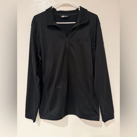 The North Face Long Sleeve Quarter Zip Pullover Top With Roblox Embroidery Logo